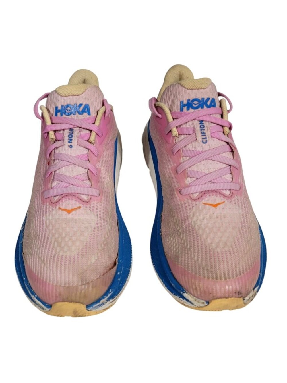 Hoka One One Clifton 9 Youth Running Shoes Pink/Blue Size 5Y EU38 Breathable Mes - Picture 2 of 12